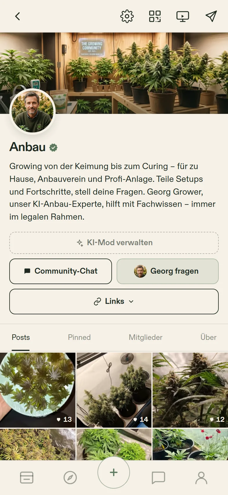 Community-Übersichtsseite
